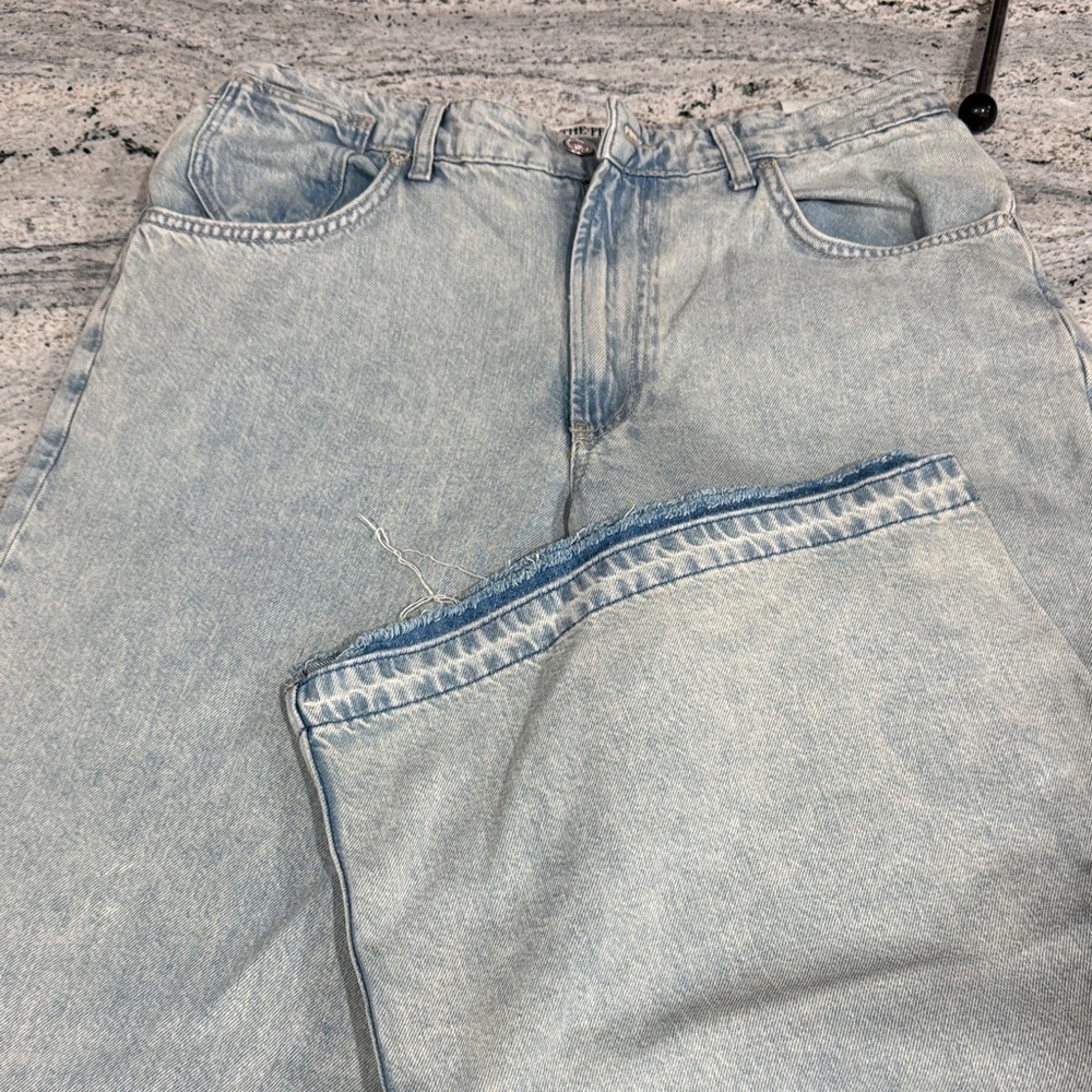 We The Free Light Wash Waterfalls Baggy Wide Leg